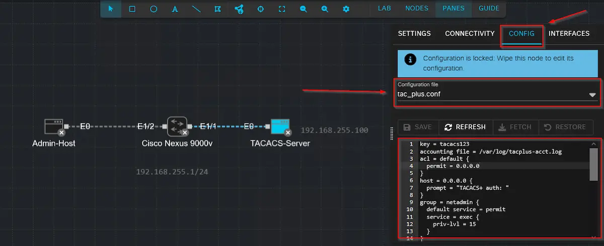 TAC_PLUS Config File