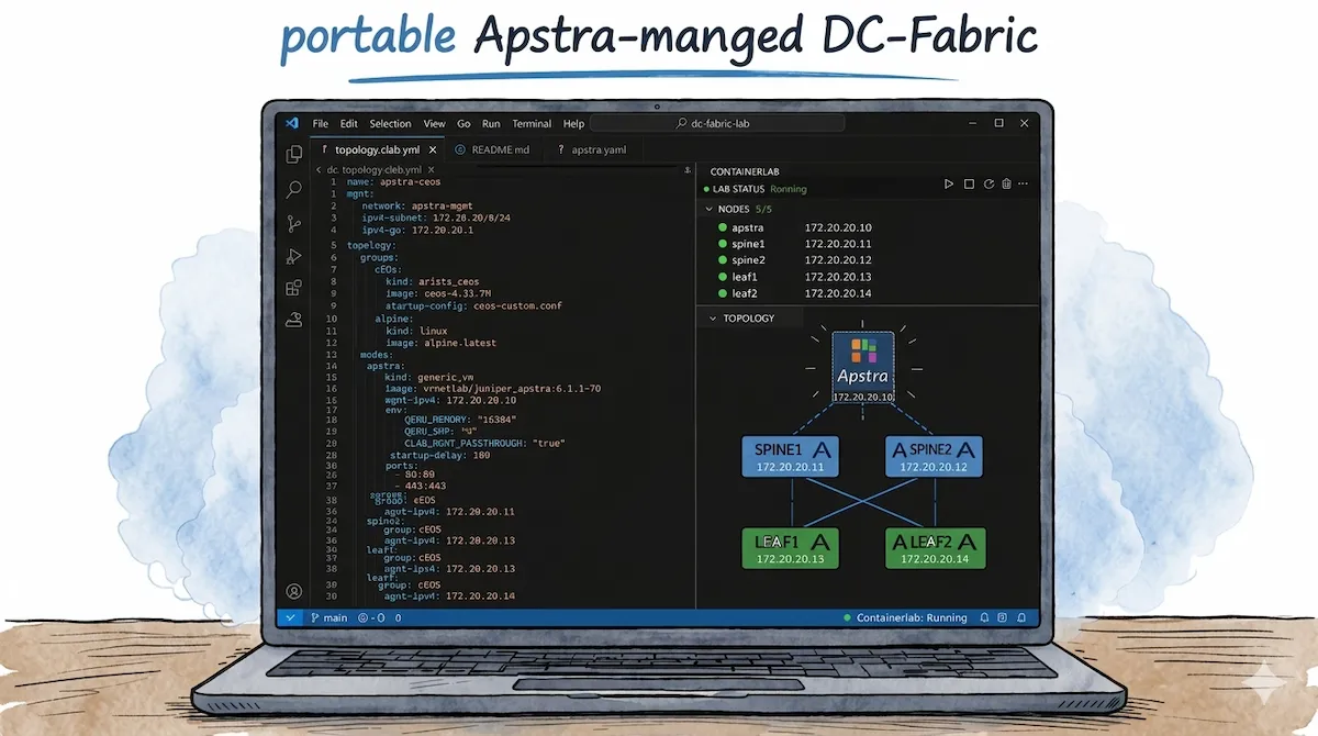Portable Apstra-managed Datacenter-Fabric